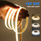 12V 24V Waterproof COB LED Strip Light 3000K 4000K 6000K IP67 Flexible Led Tape 480LEDs/m 5m 10m 20m 0.5m 1m 2m Linear Lighting
