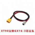 XT90 to GX16 Model Aircraft Connector GX16 2/3 Pin Male To Female Electric Vehicle Power Cord XT90 Battery Charging Output Cable