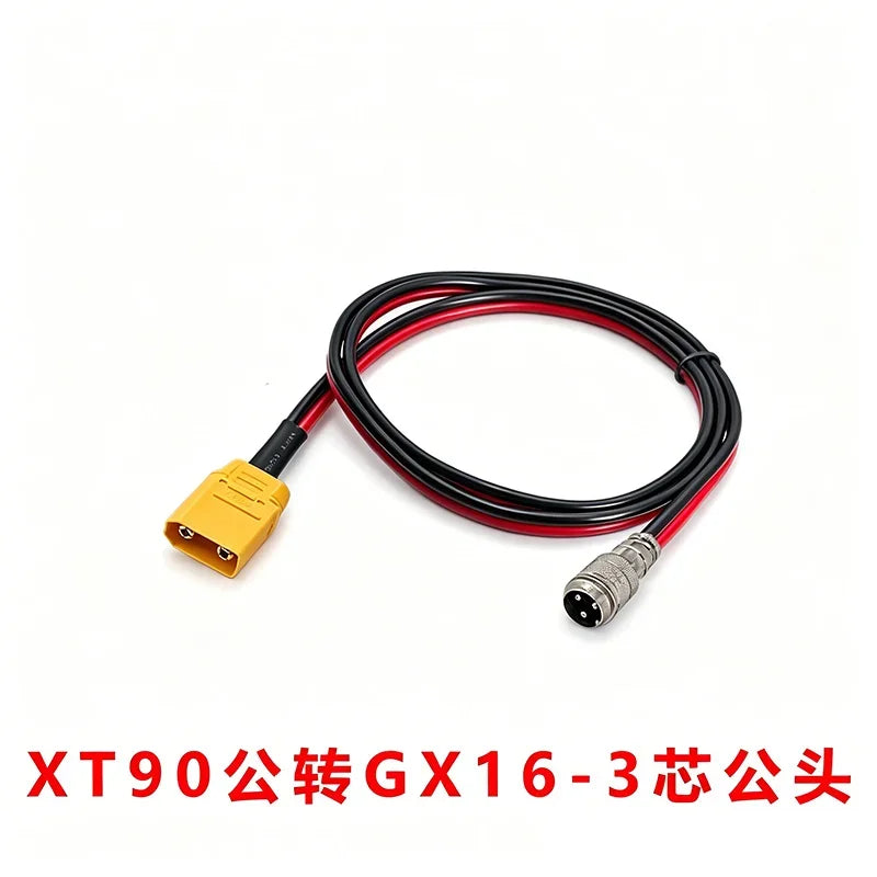 XT90 to GX16 Model Aircraft Connector GX16 2/3 Pin Male To Female Electric Vehicle Power Cord XT90 Battery Charging Output Cable