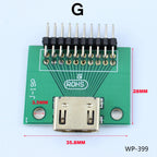 1pcs A-M HDMI Male To Female Test Board MINI Connector with Board PCB 2.54mm Pitch 19/20pin DP HD A Female To Male Adapter Board