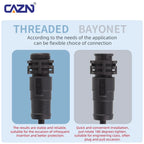 CAZN Plastic Straight Angled Male Female Circular Connectors E10 Waterproof Bayonet Connector 2-12 Pin with Unshielded PVC Wire