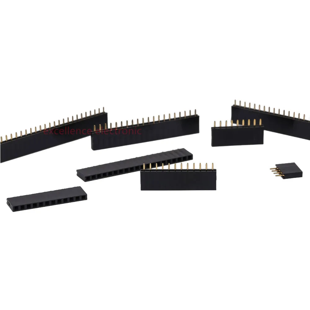 155PCS 2.54mm Single Row Pin Socket Female Header Connector Box 4/6/8/10/12/16/20/40pin PCB Board Combination Kit for Arduino