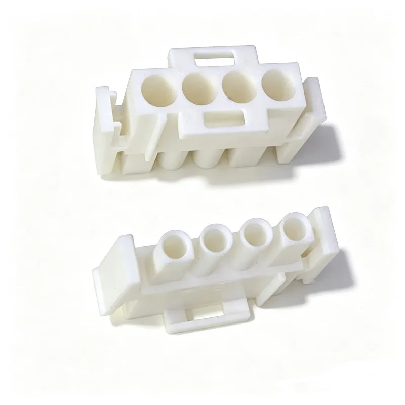 50pcs Flame Retardant 6.35mm Pitch 4-hole White Male 350779-1 Universal MATE-N-LOK 4P wt Male or Female Terminals 20cm Wire