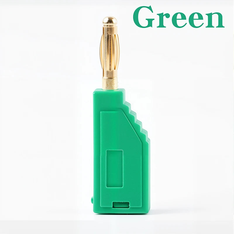 30V/10A 10PCS 2MM Banana Plug Gold Plating Stackable Electrical Terminal Connector Accessories 5 Colors