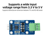DC 3.3V-5V TTL to RS485 Module UART Level Converter Automatic Flow Control for MCU Serial Communication