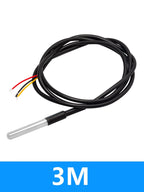 Waterproof DS18B20 Temperature Sensor Module Kit  100CM Digital Sensor Cable Stainless Steel Probe Terminal Adapter For Arduino