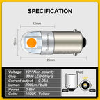 4PCS 6.3V BA9S 2 SMD 3030 LED Non Polarity 6V 12V 24V 110V 220V Car Bike Pinball Machine White Yellow 3000K