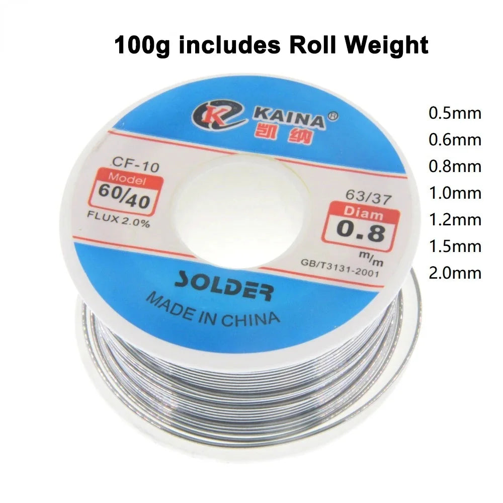Solder Wire Tin 0.5/0.6/0.8/1.0/1.2/1.5/2.0mm Roll Clean Rosin Welding Core Soldering Wire Flux Reel Tube CF-10