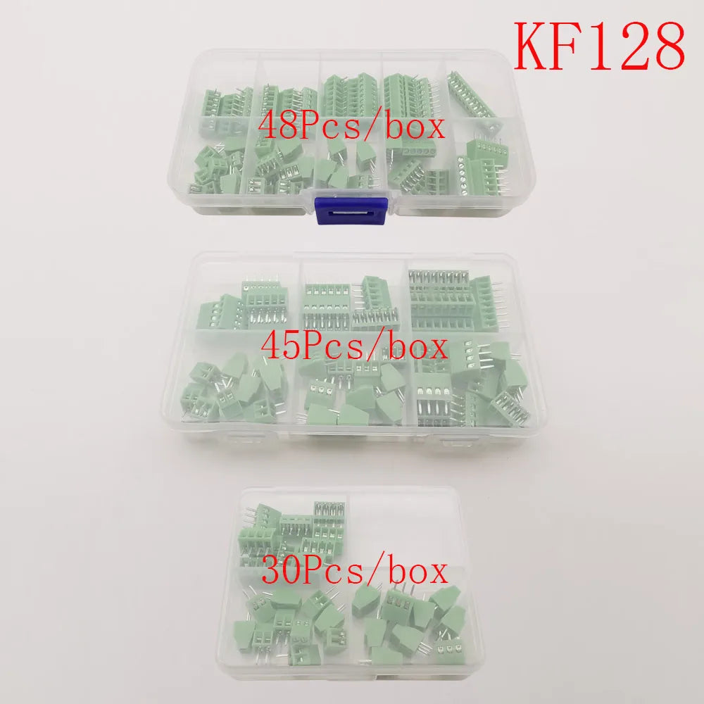 1Box KF128 Pitch 2.54mm PCB Screw Terminal Block Connector Mini 2.54 KF-128 Straight Screw Terminal Kit