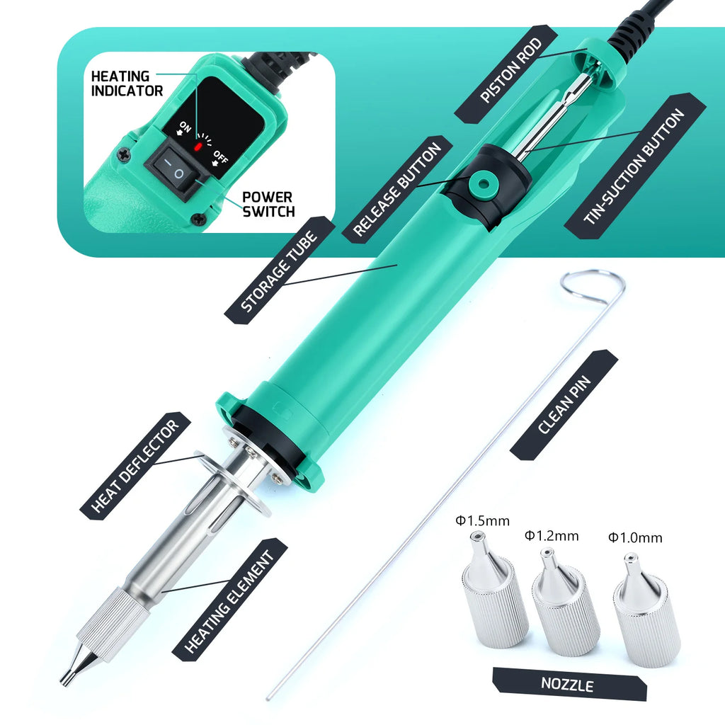 180W Desoldering Suction Tin YIHUA 929D-VI Electric Desoldering Iron Soldering Sucker Pen 929D-V Soldering Iron Welding Tools
