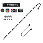 12V 4 Pin RGB Gaming PC Led Strip Light 5050 RGB Tape For Aura Sync MSI Mystic Light Motherboard Control Computer Case Backlight