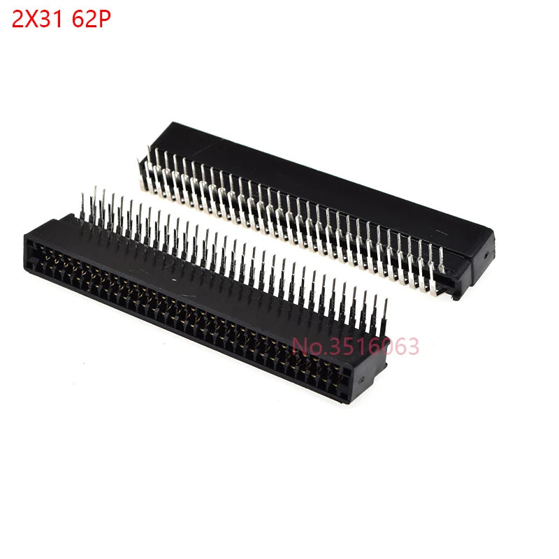 5pcs Right Angle Edge Card Connector Slot 2.54 mm Pitch 8/10/12/16/18/20/28/30/36/40/50/60/72/80/98 Pin PCB Gold Finger Socket