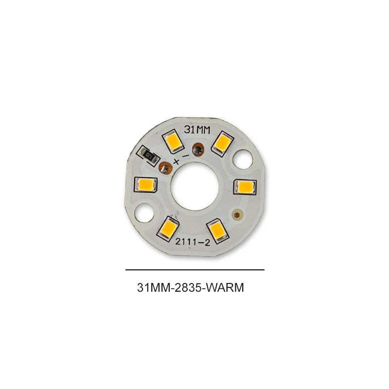 3/5/10PCS Round LED Light Board DC 5V 3W Low Voltage 5730 2835 SMD LEDs 3000K Warm or White 6000K Dimmable Bulb Lamp Panel