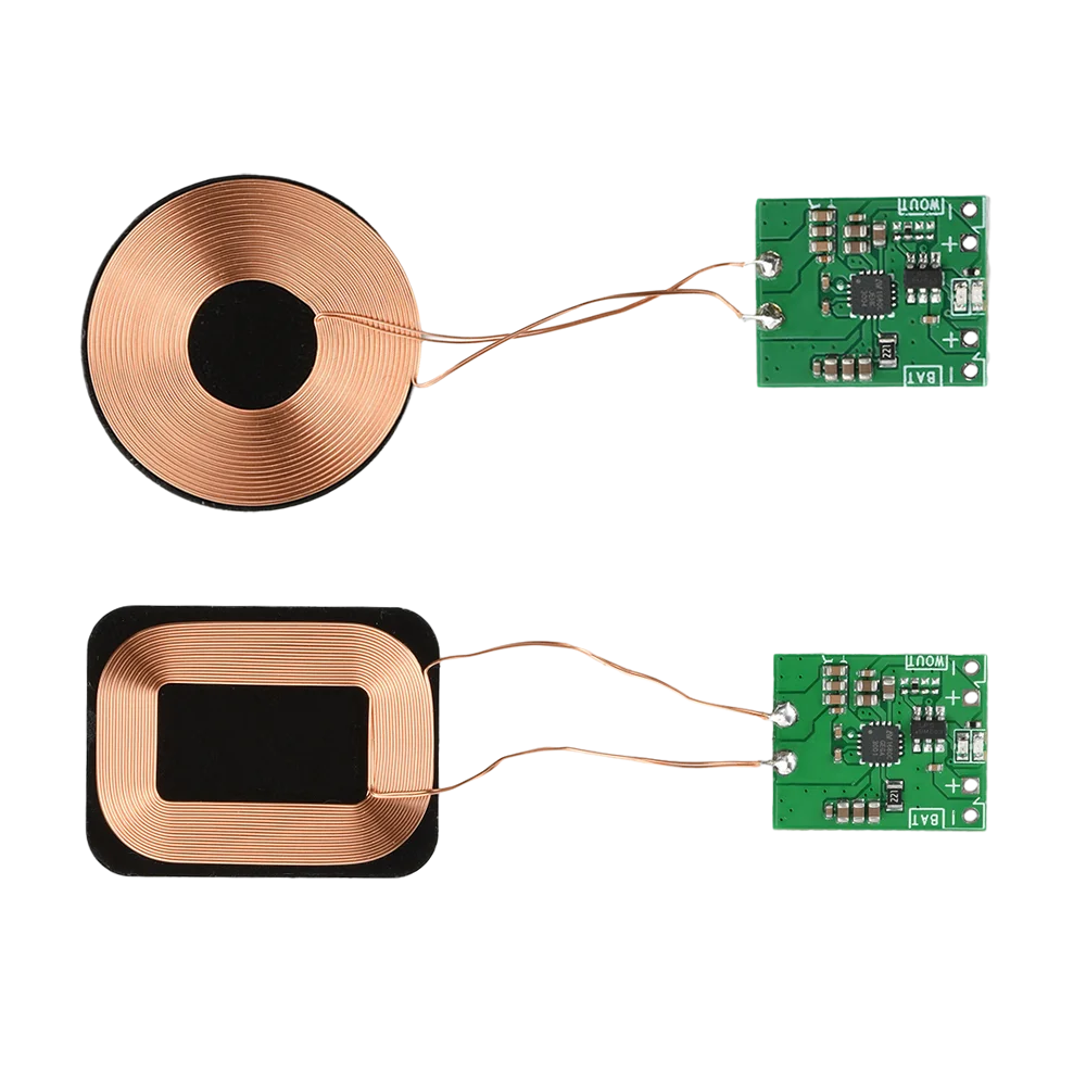 5W Wireless Charging Receiver Module Small Coil PCBA Lithium Battery Built-In 3.7V Modification Plan for Electronic Products