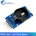 DS1302 / DS1307 / PCF8563 / DS3231 AT24C32 I2C IIC Memory 3.3V-5V Real Time Precision RTC Clock I2C Module DS3231SN for Arduino