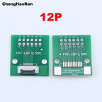 1pcs 4P 6P 8P 10P 12P 14P 15P 16P 18P 20P Test Board Adapter Double Rows Plate Connector 2.54mm 0.5mm Flip FPC Soft Flex Cable