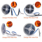 12V 3528 SMD LED Strip Light Decoration 120LEDs/m 60LEDs/m Orange Lighting Flexible Ribbon Rope String LED Tape Light 1M 5M