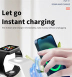 30W 3 In 1 Wireless Charger  Stand Dock For iPhone 15 14 13 12 11 XS Apple Watch 8 7 AirPods  Induction Fast Charging Station