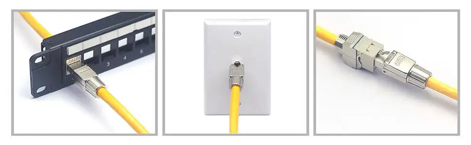 Hoolnx RJ45 Connector Toolless Free Tool CAT8 CAT7 CAT6A CAT6 Reusable Termination Plugs Shielded Ethernet Field Modular PLug