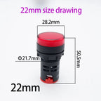 20pcs Plastic Indicator Signal Lamp AD16-22DS 22mm 12V 24V 220V Red Blue Green Yellow White LED Power Signal Light Panel Mount