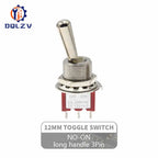 Red Mini 3pin 6pin 6mm 2/3 Position Self-resetting Toggle Switches ON-(ON)DPDT Mini Toggle Switches 6A/125V 3A/250V MTS