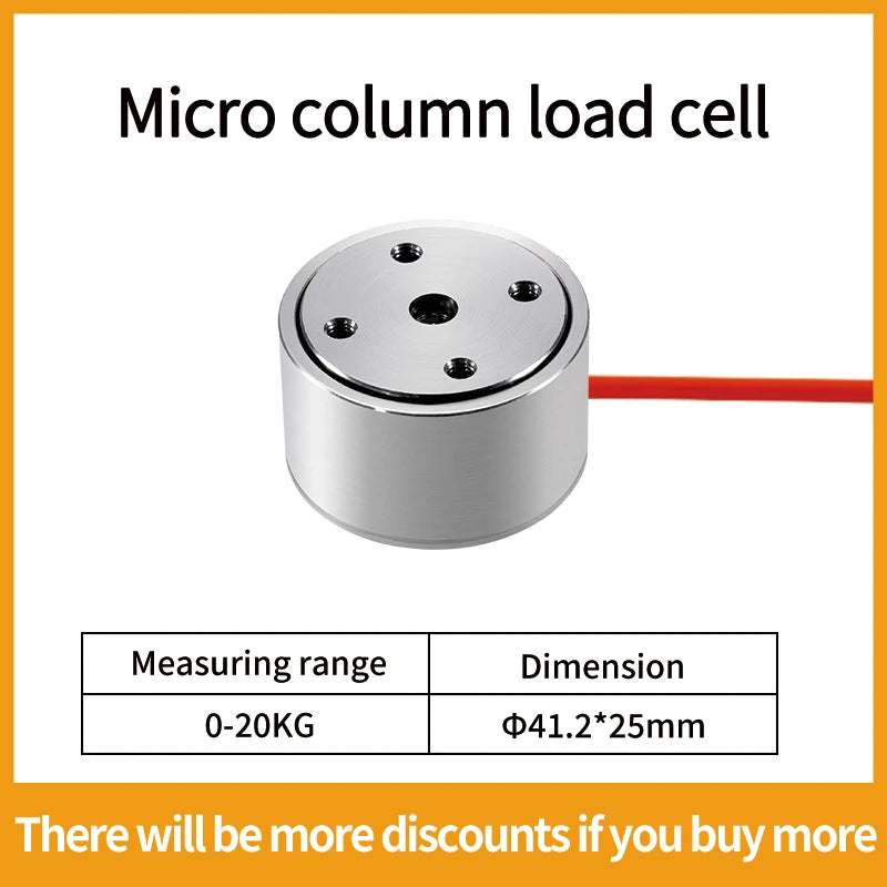 Micro Load Cell Tension Push Sensor Weight Compression Force Sensor Load Cell Weight Touch Sense System Adapts 5kg 10kg 20kg