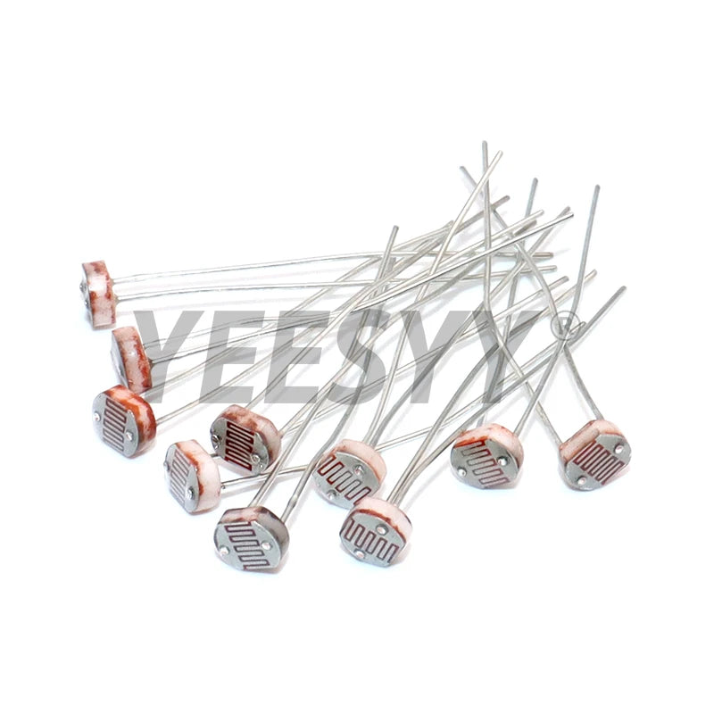 50PCS/lot LDR Photo Light Sensitive Resistor Photoelectric Photoresistor 5528 GL5528 5537 5506 5516 5539 5549 For Arduino