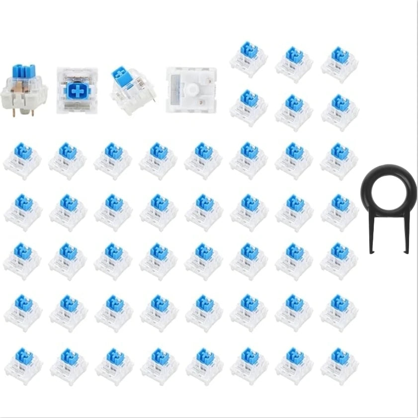45/62/70PCS 3-pin Tactile Mechanical Keyboard Switches Plastic PC Keyboard Replacement Parts For RGB Mechanical Keyboards