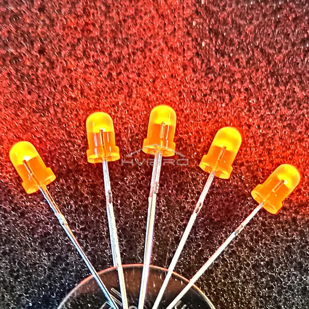 100-1000X 3mm Ball Bulb Led White Green Yellow Blue White Red Ultra Bright Light Emitting Diode Round Head with Edge Short Feet