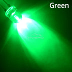 50pcs 10mm White Red Green Blue Yellow Diode Led Round 0.5W Power Light 3.2~3.6V LED Lamp Bead Light-emitting Diodes 30KMCD Bulb
