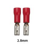 100/50/10pcs Female Crimp Terminal 2.8mm 4.8mm 6.3mm Insulated Spade Wire Connector Electrical Wiring Cable Plug Red blue yellow