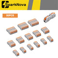 20/34/50PCS Electrical Lever Wire Connectors Quick Connect Wire Terminals Tool Free Inline Assemblable for Home Electric DIY