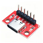 Type‑C USB Female To DIP Pin Header Adapter Board Pre‑Welded USB‑C Socket Breakout Module for Arduino Power Supply Debugging