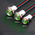 16 19mm Metal Pushbutton Switch High Current 10A Outdoor IP68 Self-Locking Reset Waterproof Start Power Button