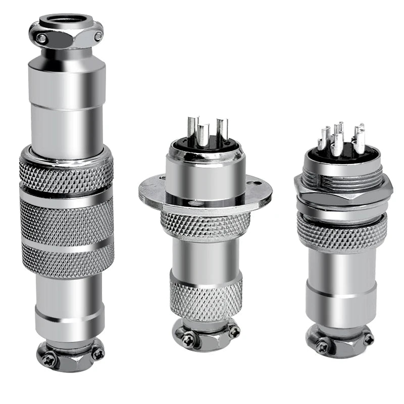 5Pcs GX12 GX16 GX20 Aviation Connector 2 3 4 5 6 7 8 9 10Pin Male Female Docking Cable Aviator Plug Socket