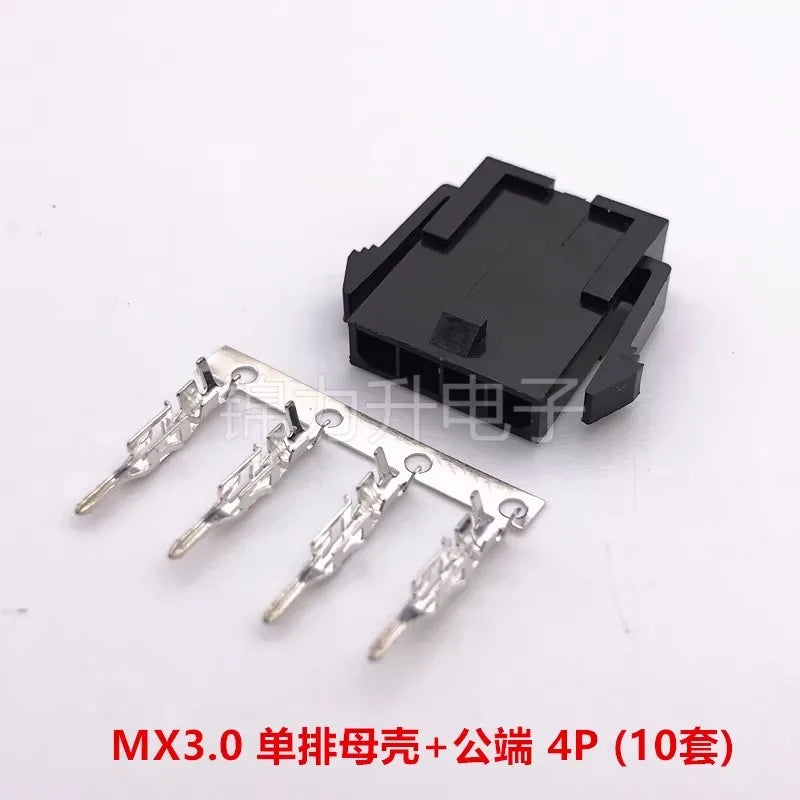 10Sets Mini 5557 Male 43025 MX3.0 Micro-fit 3.0 3.0mm Pitch Single Row Housing Female Terminals 2-6Pin Connector Kit