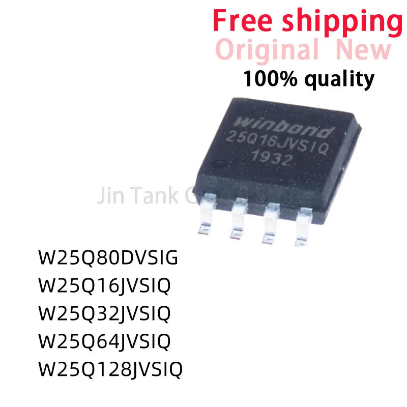 10Pcs W25Q80DVSIG W25Q16JVSIQ W25Q32JVSIQ W25Q64JVSIQ W25Q64 W25Q128JVSIQ W25Q128 SOIC-8 64Mbit SPI FLASH memory IC Chip Stock