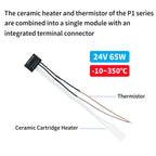 Caremic Heater & Thermistor For Bambu Lab P1P P1S HotEnd Ceramic Cartridge Temperature Sensor For Bambulab P1S P1P 3D Printer