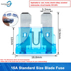 10-100pcs Medium Standard Blade Fuse Insert Kit 2A-40A Automotive Medium Fuses for Car/RV/Truck/SUV/Motorcycle/Boat