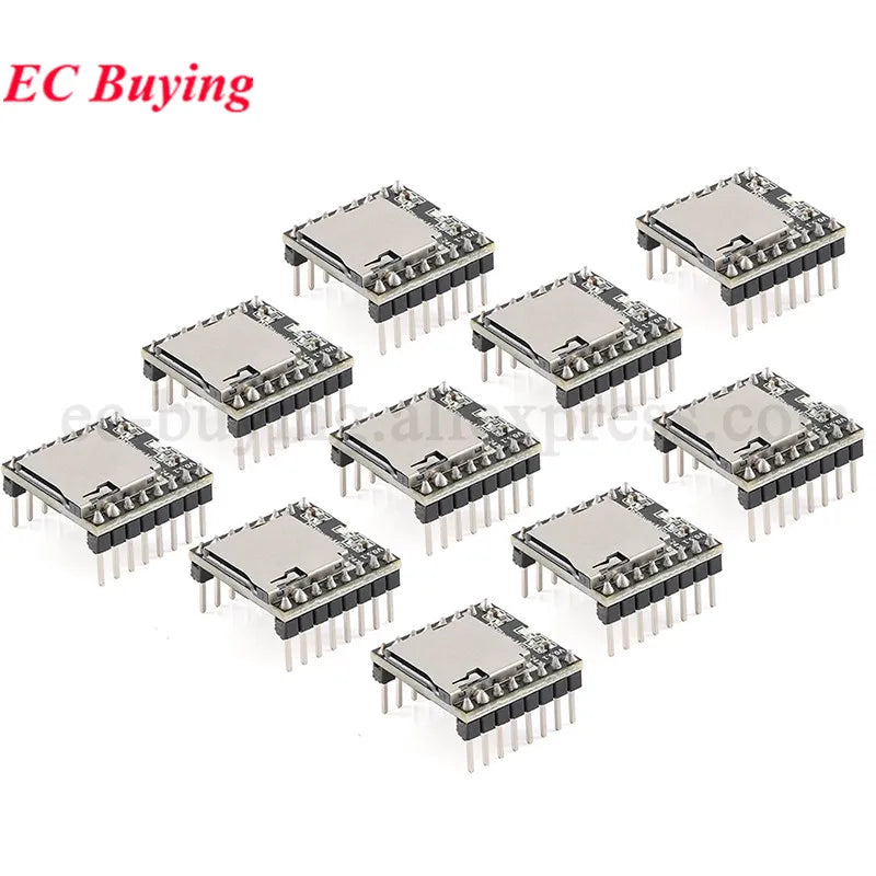 1-20Pcs DFPlayer Mini MP3 Player Module 16P TF Card U Disk MP3 DF Player Audio Voice Module Board IO/Serial Port/AD For Arduino