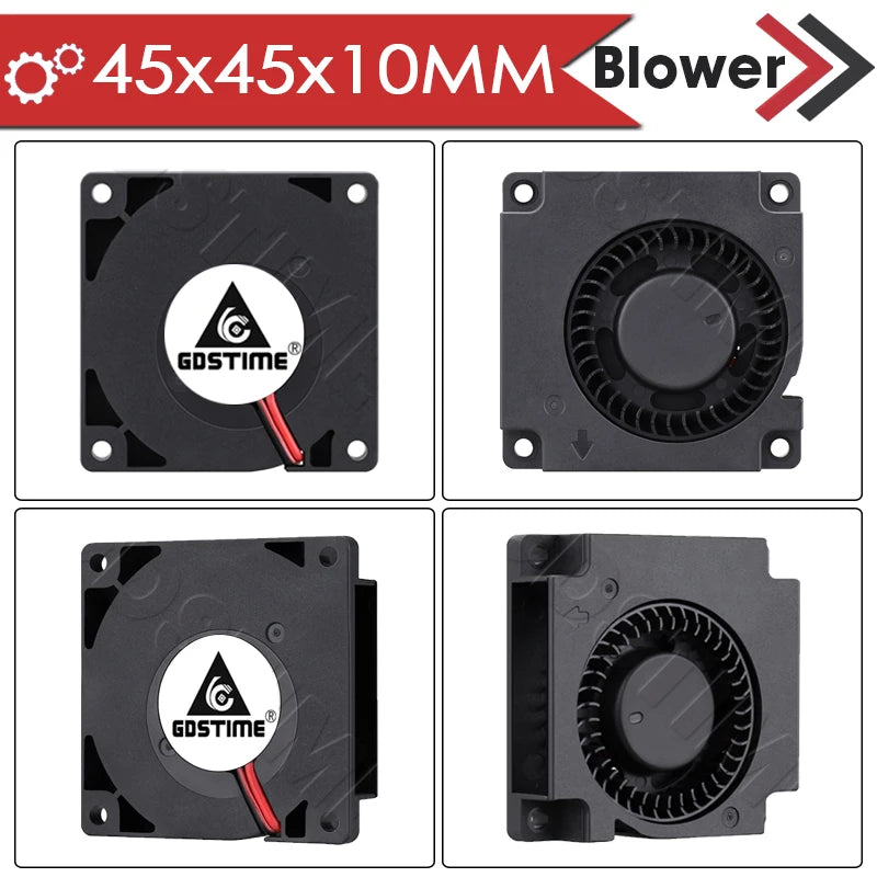 Gdstime 5015 24v Fan 4010 Snail Fan 2PIN DC 5V 12V 3D Printer Mini Fan 7015 7530 Cooling Fan 3010 5020 Turbo Fan Radial Cooler