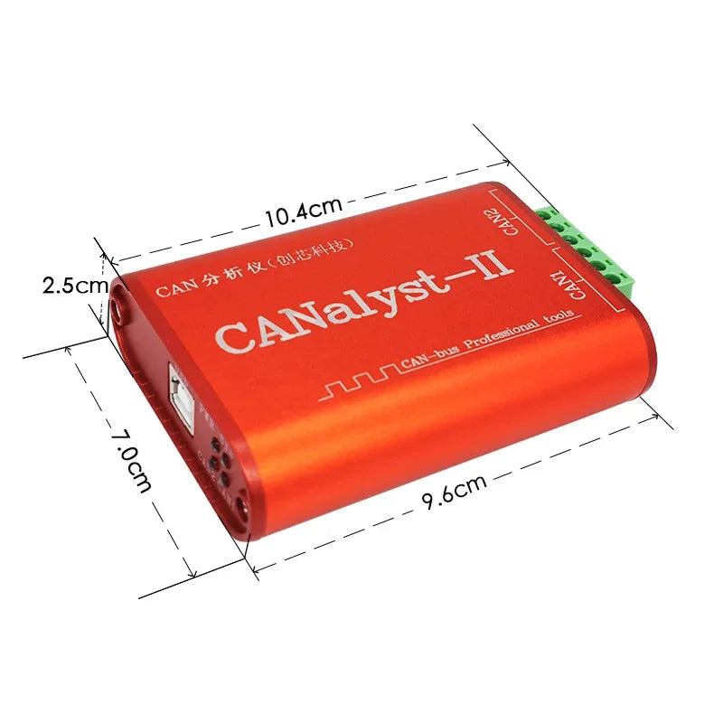 Stable Smart CAN Analyzer Portable USBCAN-2 Debug Card CANOpen Protocol Dual USB To CAN Module 007