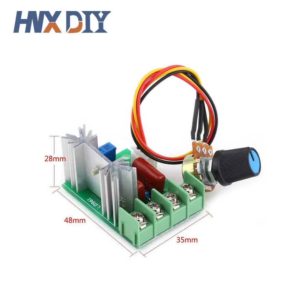 2000W AC 220V SCR Voltage Regulator LED Dimming Dimmers High Power Motor Speed Controller Governor Module W/ Potentiometer
