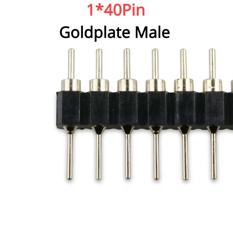 1x40P 1.27mm 2.0mm 2.54mm Round Hole Male Tin Gold Female Pin Header Single Row 0.1" Breakable PCB IC Crystal Transistor Socket