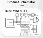ESP32 Smart Watch BOX Development Board Wifi BT Module ESP32-BOX with 1.54 Inch TFT Screen MPU9250 BM8563 8MB Flash Type-C