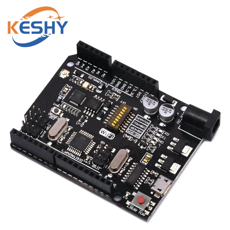 UNO+WiFi R3 ATmega328P+ESP8266 CH340 (32Mb memory) 6V-9V USB-TTL CH340G For Arduino NodeMCU WeMos One Development board