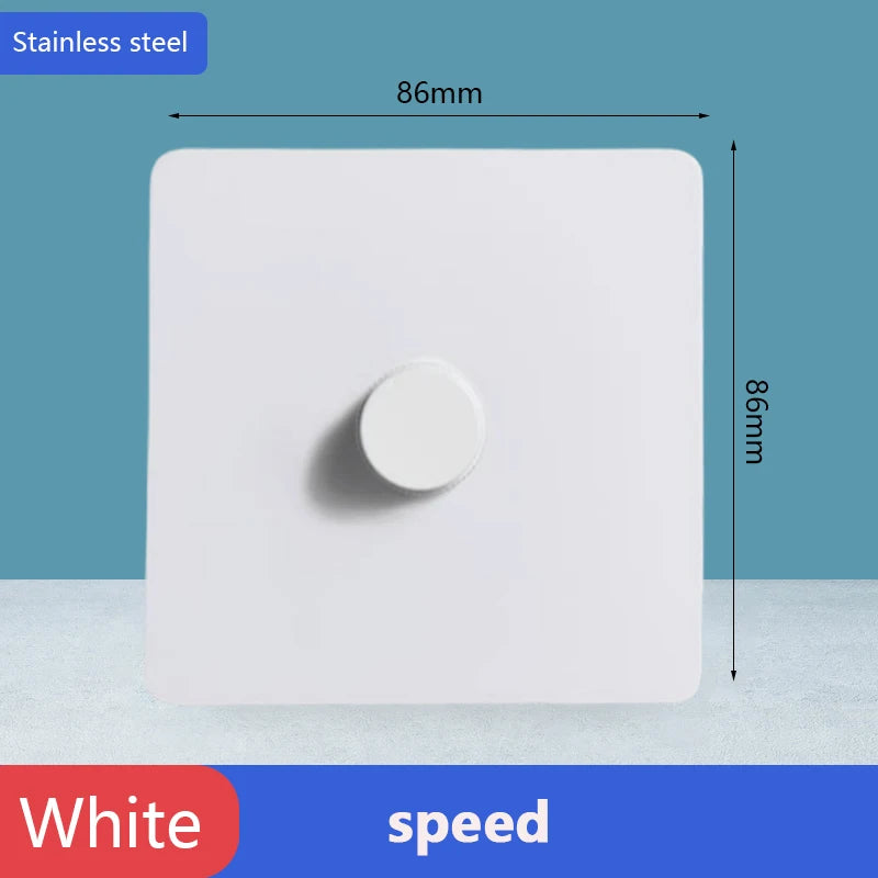 Toggle switch White stainless steel panel retro wall lamp switch AC110-250V 1 2 3 4 Gang 2 Way16A Universal wall light switch