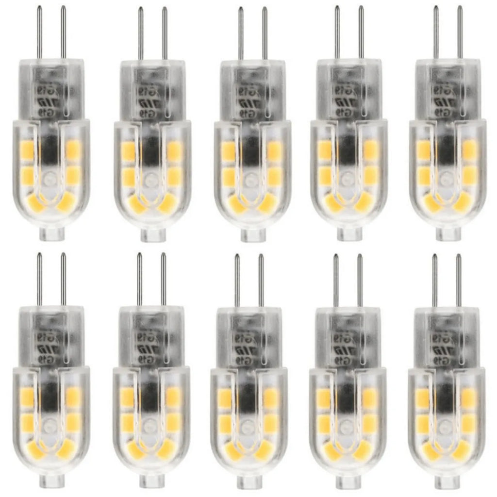 10 Pack G4 12V Led Light Bulb LED Lamp 12LED Replace 30W T3 JC Halogen Bulbs Warm White 3000K Natural White 4000K 6000K
