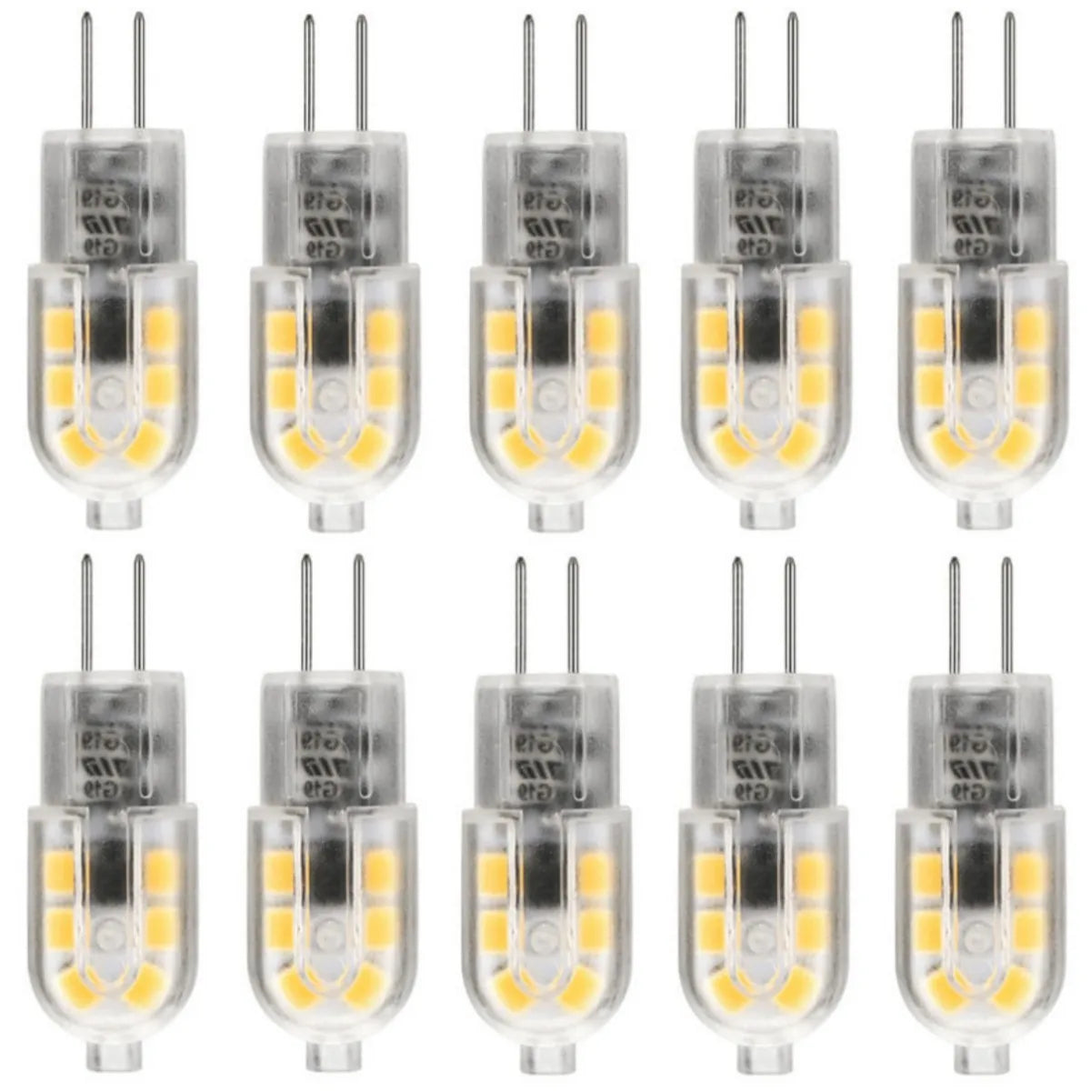 10 Pack G4 12V Led Light Bulb LED Lamp 12LED Replace 30W T3 JC Halogen Bulbs Warm White 3000K Natural White 4000K 6000K