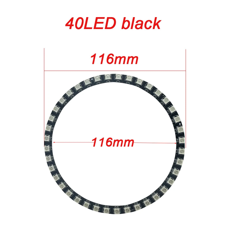WS2812B Addressable LED Pixel Ring 8 to 241Leds WS2812 5050 RGB LED Diode Ring Color IC Built-in LED
